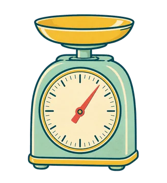 Retro kitchen scale